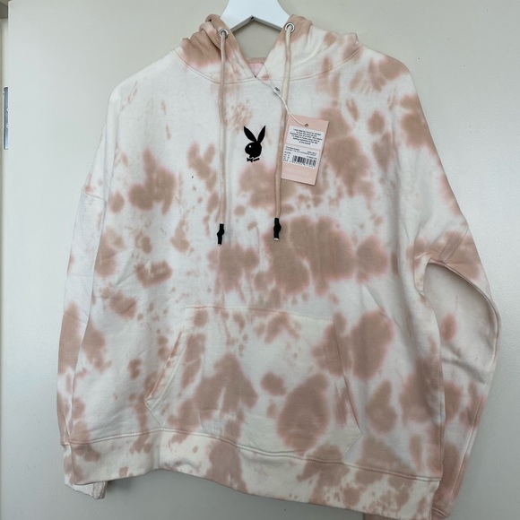 Playboy pink tie dye hoodie Clearance